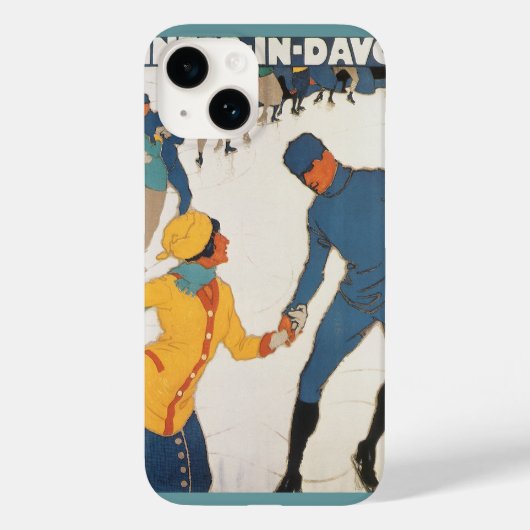 Klassieke Reizen, Art Deco, Winter Davos Zwitserla Case-Mate iPhone Case (Achterkant)