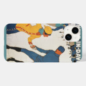 Klassieke Reizen, Art Deco, Winter Davos Zwitserla Case-Mate iPhone Case (Achterkant (horizontaal))