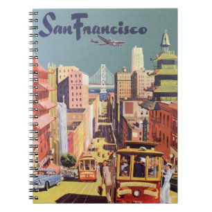 Klassieke reizen San Francisco Kabeltreinen Poster Notitieboek