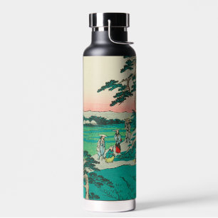 Klassieke reizigers in Japan- Japanse houtsnede Waterfles