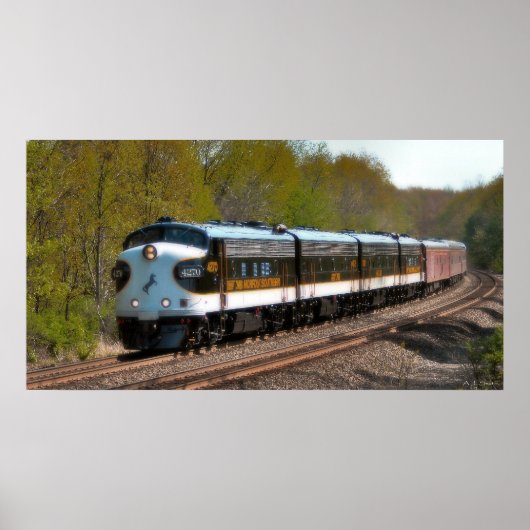 Klassieke reizigerstrein poster (Voorkant)