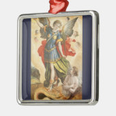 Klassieke religieuze afbeelding, Sint-Michaël over Metalen Ornament (Links)