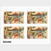 Klassieke religieuze afbeelding, Sint-Michaël over Rechthoekige Sticker (Vel)