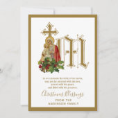 Klassieke Religieuze Kerst Maagd Maria Jezus Feestdagenkaart (Voorkant)