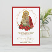 Klassieke Religieuze Kerst Maagd Maria Jezus Feestdagenkaart (Staand voorkant)