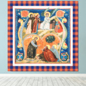 Klassieke religieuze paaskunst met buffelruitjes canvas afdruk (Insitu (Houten vloer))