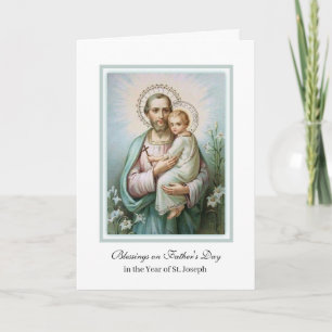 Klassieke religieuze St. Jozef Jezus Vaderdag Kaart