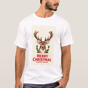 Klassieke Rendieren – Prettig Kerstfeest T-shirt