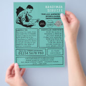 Klassieke Repairman, Handyman Adverteren Flyer (Hand)