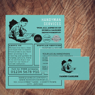 Klassieke Repairman, Handyman Adverteren Flyer