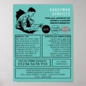 Klassieke Repairman, Handyman Adverteren Poster (Voorkant)