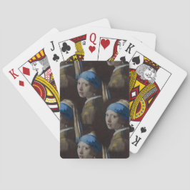 Klassieke Replica Gezichten van Meisje met een Par Pokerkaarten