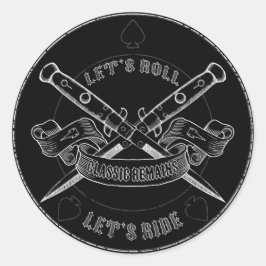 Klassieke resten ronde sticker