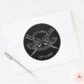 Klassieke resten ronde sticker (Envelop)