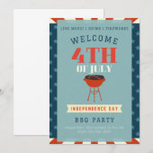 Klassieke Retro 4 juli Onafhankelijkheidsdag BBQ P Kaart (Voorkant / Achterkant)