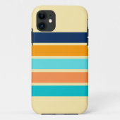 Klassieke Retro 70s  stijlstrepen Case-Mate iPhone Case (Achterkant)