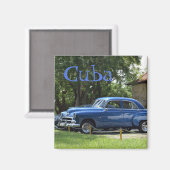 Klassieke Retro Amerikaanse Auto's in Cuba Magneet (Voorkant / Achterkant)