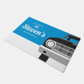 Klassieke Retro Auto | Aangepaste Naam Eigen Merk Deurmat (Schuin)