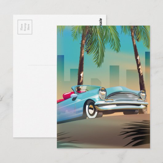 Klassieke Retro-auto Briefkaart (Voorkant / Achterkant)