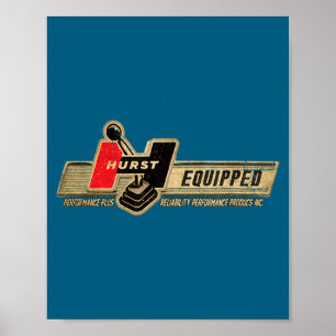 Klassieke Retro Auto Clic Hurst Performance Drag R Poster