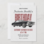 Klassieke Retro auto verjaardag Kaart (Voorkant)