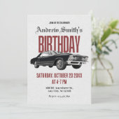 Klassieke Retro auto verjaardag Kaart (Staand voorkant)