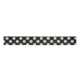 Klassieke Retro Black Polka Dot Satijnen Lint