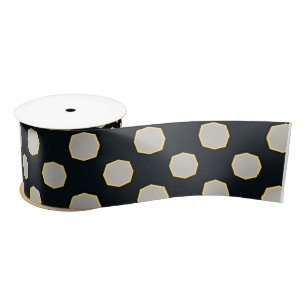 Klassieke Retro Black Polka Dot Satijnen Lint