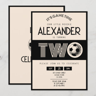 Klassieke Retro Black Soccer 2e verjaardag Kaart