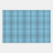 Klassieke Retro Blauw en grijze speldenkpatronen Inpakpapier Vel (Voorkant)