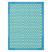 Klassieke Retro Blue Lime Green Argyle Diamond Tafelkleed (Voorkant)
