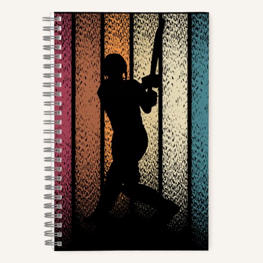 Klassieke Retro Cricket Notitieboek (Voorkant)