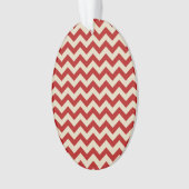 Klassieke Retro  Festive Red Chevrons Decor Ornament (voorkant)
