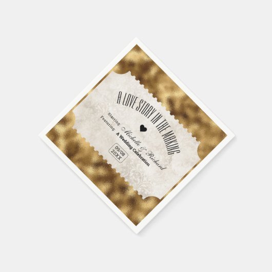 Klassieke Retro  Film Ticket Cinema Servet (Hoek)