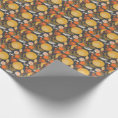 Klassieke Retro Floral Pattern Cadeaupapier (Hoek)