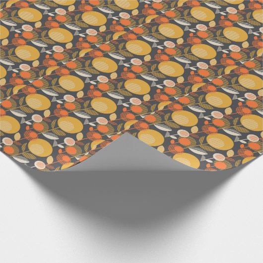 Klassieke Retro Floral Pattern Cadeaupapier (Hoek)