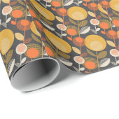 Klassieke Retro Floral Pattern Cadeaupapier (Rol Hoek)