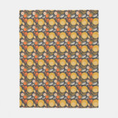 Klassieke Retro Floral Pattern Fleece Deken (Voorkant)