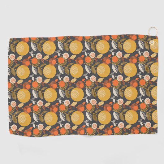 Klassieke Retro Floral Pattern Golfhanddoek (Horizontaal)
