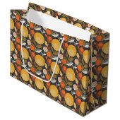 Klassieke Retro Floral Pattern Groot Cadeauzakje (Voorkant Gekanteld)