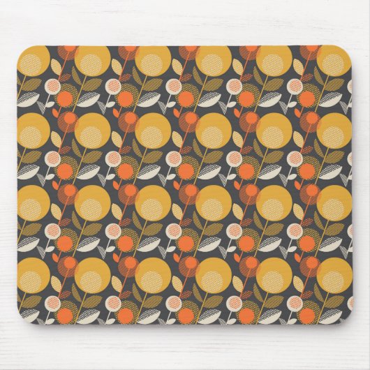 Klassieke Retro Floral Pattern Muismat (Voorkant)