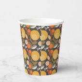 Klassieke Retro Floral Pattern Papieren Bekers (Rechts)