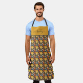 Klassieke Retro Floral Pattern Schort (Gedragen)