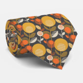 Klassieke Retro Floral Pattern Stropdas (Opgerold)