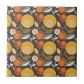 Klassieke Retro Floral Pattern Tegeltje (Voorkant)