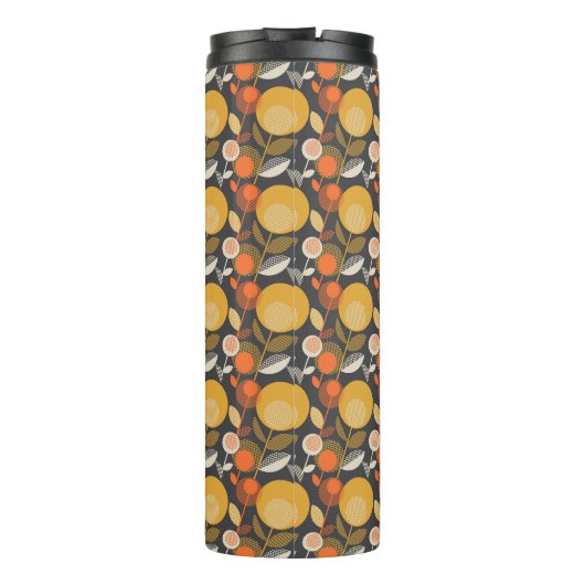 Klassieke Retro Floral Pattern Thermosbeker (Achterkant)