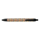 Klassieke Retro Floral Pattern Zwarte Inkt Pen (Achterkant)