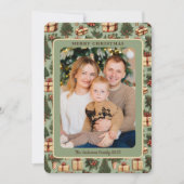 Klassieke Retro  Foto Kerst Feestdagenkaart (Voorkant)