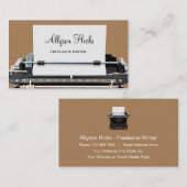 Klassieke Retro Freelance Writer Visitekaartje (Voorkant / Achterkant)