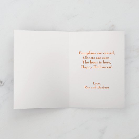 Klassieke Retro Gelukkig Halloween Aangepast Feestdagen Kaart (Binnen)